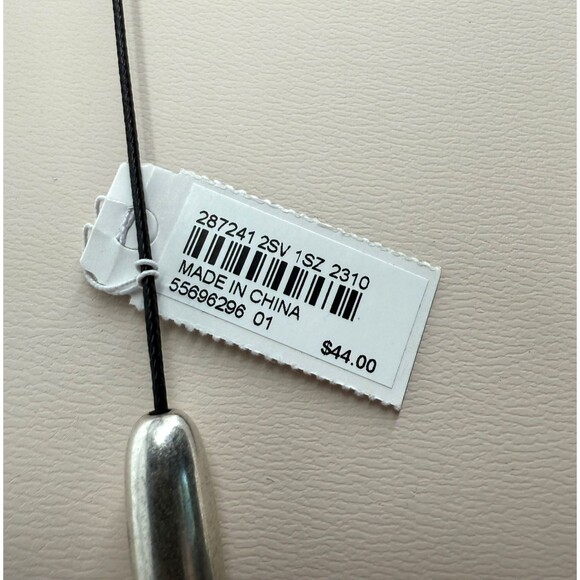 J. Jill Beaded Necklace Brown Silver Chunky Weekend Getaway Statement Adjustable - Picture 9 of 9